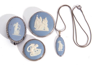 Lot 267 - Mixed Lot: three blue and white Wedgwood...