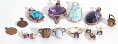 Lot 268 - Mixed Lot: four 92 framed modern pendants,...