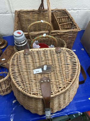 Lot 513 - Group of three various picnic baskets