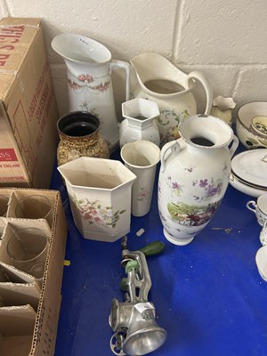 Lot 522 - Mixed Lot: Various vases, wash jugs etc