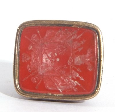 Lot 286 - Mixed Lot: Victorian seal with a carnelian...