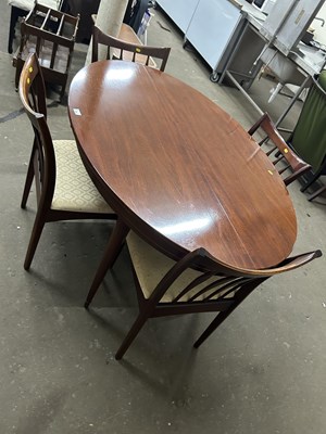 Lot 662 - A set of four retro dining chairs and an...