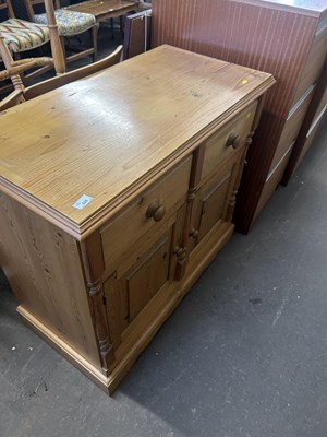 Lot 628 - Modern pine two door, two drawer sideboard