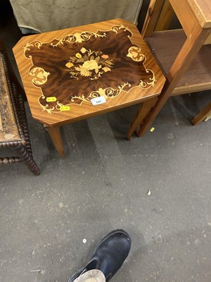 Lot 645 - Modern continental inlaid occasional table