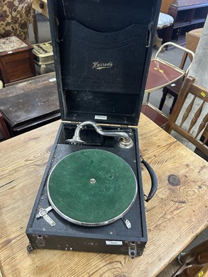 Lot 684 - A Harrods portable gramophone