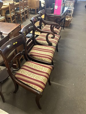 Lot 698 - A set of four 19th Century mahogany bar back...