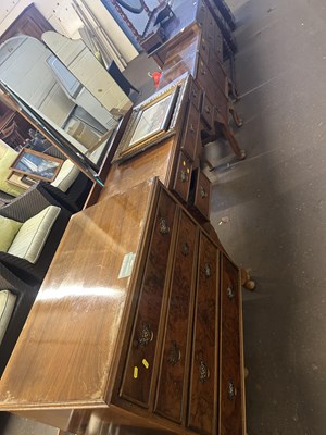 Lot 707 - A suite of mid 20th Century walnut veneered...