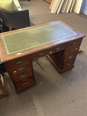 Lot 712 - A small late Victorian mahogany twin pedestal...