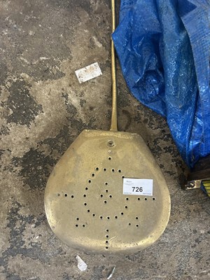 Lot 726 - A brass chestnut roaster, horse harness,...