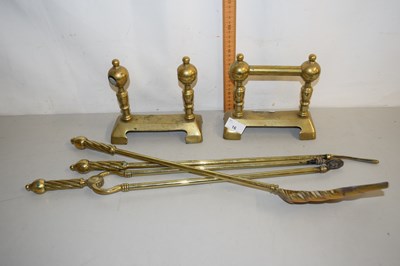 Lot 16 - Brass fire tools