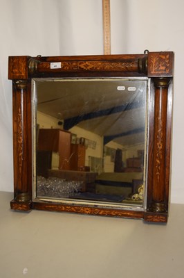 Lot 41 - 19th Century rosewood and inlaid wall mirror...