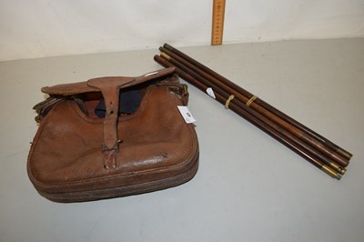 Lot 45 - A brown leather cartridge bag together with...