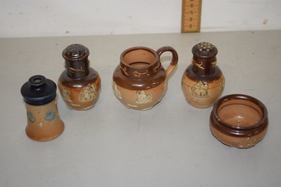 Lot 60 - Quantity of Doulton stone ware cruet items and...