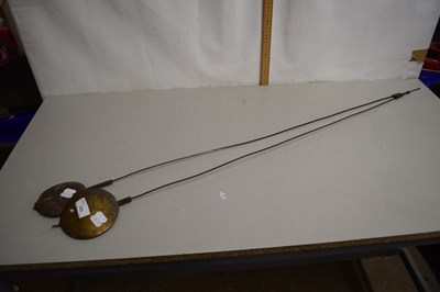 Lot 121 - Two long case clock pendulums