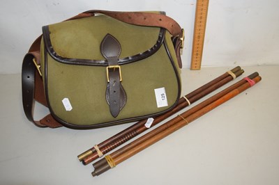 Lot 125 - Cartridge bag and gun cleaning rods