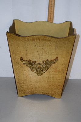 Lot 144 - Gilt finish waste paper basket