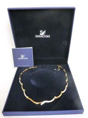 Lot 317 - Cased Swarovski crystal set articulated necklace