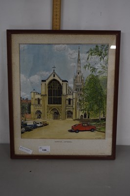 Lot 159 - W T Latter, study of Norwich Cathedral