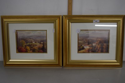 Lot 160 - Val Oxley, pair of prints views of Tuscany