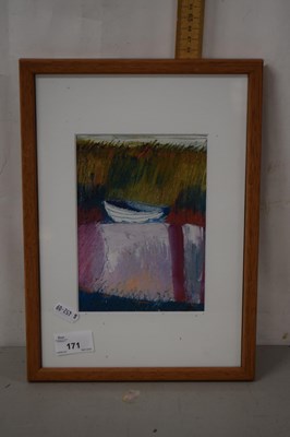 Lot 171 - Contemporary school study of a moored boat