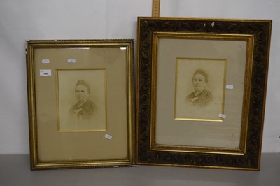 Lot 186 - A pair of 19th Century portrait photographs of...