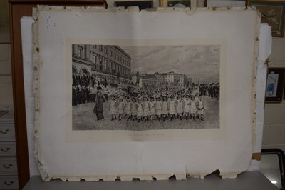 Lot 188 - A large unframed French engraving after Verhas...