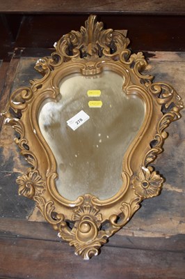 Lot 278 - Plaster work framed wall mirror