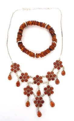 Lot 329 - Mixed Lot: cased 925 and amber modern drop...