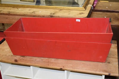 Lot 299 - Two red plastic storage containers or planters