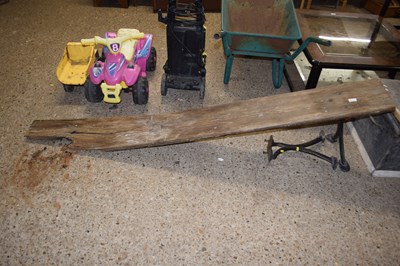 Lot 326 - A wood and cast iron bench, for repair