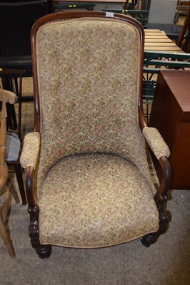 Lot 329 - Victorian mahogany framed armchair