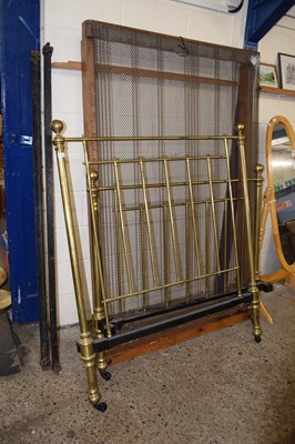 Lot 337 - Brass and  iron bed frame