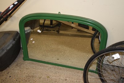 Lot 346 - Victorian over mantel mirror in green painted...