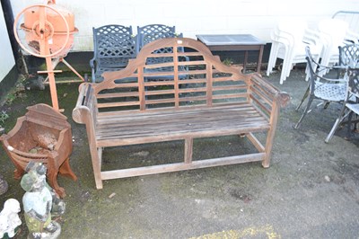 Lot 787 - A slatted hardwood garden bench