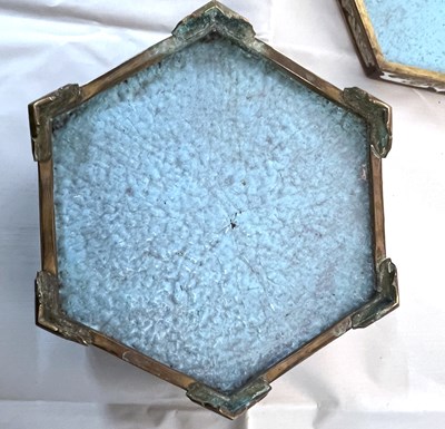 Lot 251 - An Oriental Cloisonne hexagonal box and cover,...