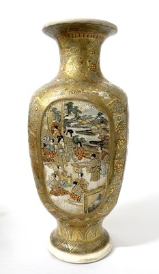 Lot 254 - A Satsuma vase of quatre foil shape, Meiji...