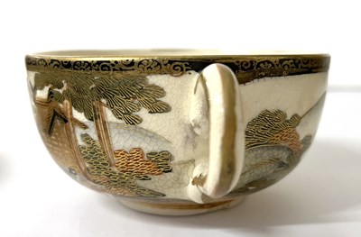 Lot 254 - A Satsuma vase of quatre foil shape, Meiji...