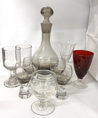 Lot 297 - A quantity of drinking glasses including a...