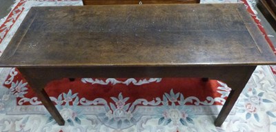 Lot 413 - 18th century oak side or serving table of...