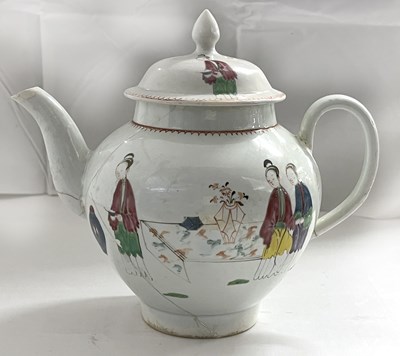 Lot 378 - A Liverpool porcelain teapot, 18th Century...