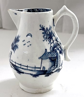 Lot 380 - A Lowestoft porcelain sparrow beak jug, circa...