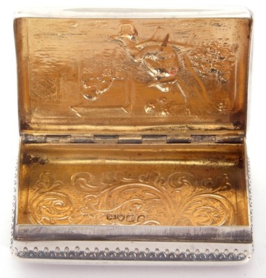 Lot 272 - George III snuff box of concave sided...