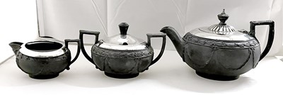 Lot 431 - A 19th Century Wedgwood black basalt teapot,...