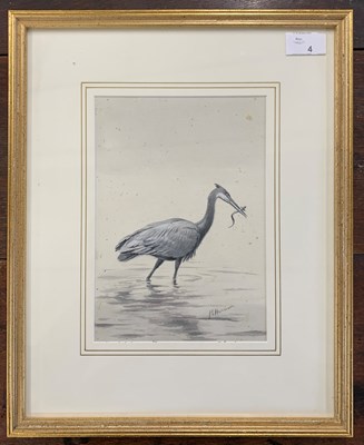 Lot 4 - John Cyril Harrison (1898-1985), Wading Heron,...