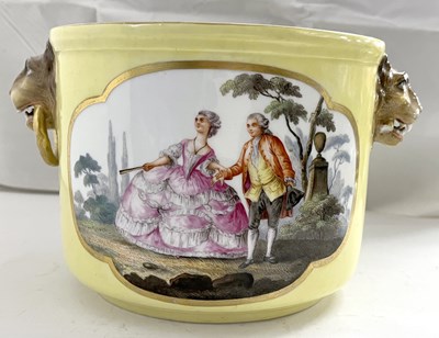 Lot 475 - A Sevres style porcelain jardiniere, the...