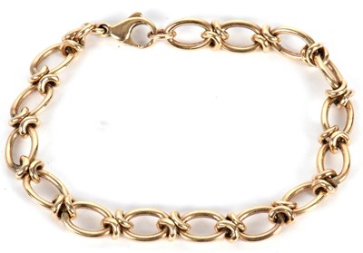 Lot 163 - A 9ct bracelet, the fancy link bracelet...