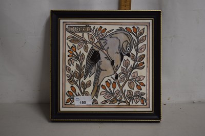 Lot 150 - A Maw & Co linett tile, framed