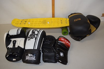 Lot 196 - Mixed Lot: Three pairs of boxing gloves and a...