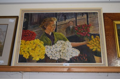 Lot 227 - 20th Century oil on canvas study of a florists...