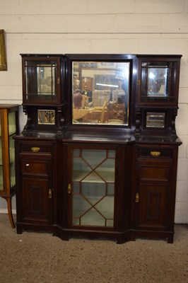 Lot 252 - Late Victorian mahogany mirror back side...